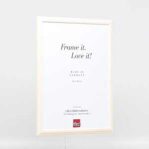 Efecto marco de madera perfil 32 blanco 30x45 cm cristal de museo