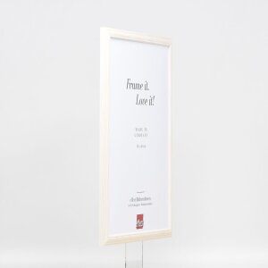Efecto marco de madera perfil 32 blanco 30x45 cm cristal de museo