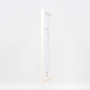 Efecto marco de madera perfil 32 blanco 30x45 cm cristal de museo