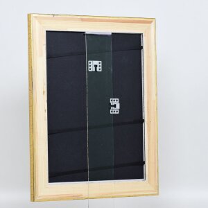 Efecto marco de madera perfil 95 oro 30x45 cm cristal acrílico