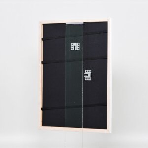 Marco efecto madera perfil 2070 cristal museo 30x45 cm blanco