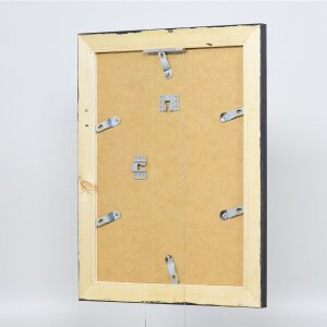 Marco efecto madera maciza 2240 negro 30x45 cm cristal de museo