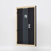 Efecto marco de madera perfil 38 gris 30,5x91,5 cm cristal antirreflejo