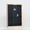 Efecto marco de madera perfil 89 marrón oscuro 30,5x91,5 cm cristal antirreflejos
