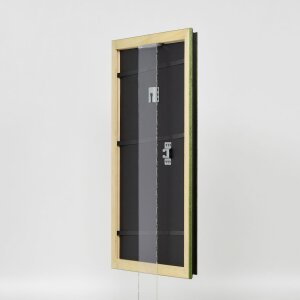 Efecto marco de madera perfil 21 verde 30,5x91,5 cm cristal acrílico