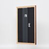 Efecto marco de madera perfil 2210 marrón oscuro 30,5x91,5 cm cristal de museo