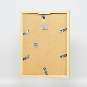Marco de madera Cubo superior 30,5x91,5 cm cristal de museo verde