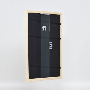 Efecto marco de madera perfil 38 blanco 30,5x91,5 cm cristal de museo