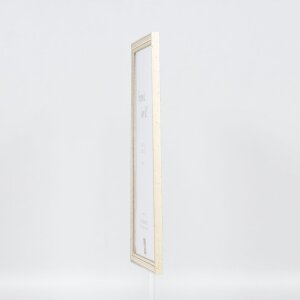 Efecto marco de madera perfil 38 blanco 30,5x91,5 cm cristal de museo