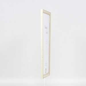 Efecto marco de madera perfil 38 blanco 30,5x91,5 cm cristal de museo