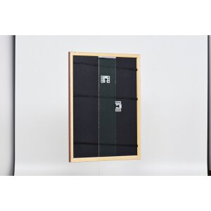 Efecto marco de madera perfil 38 marrón 30,5x91,5 cm cristal de museo