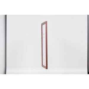 Efecto marco de madera perfil 38 marrón 30,5x91,5 cm cristal de museo