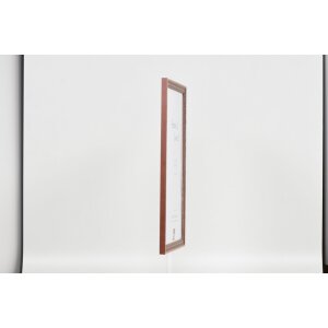 Efecto marco de madera perfil 38 marrón 30,5x91,5 cm cristal de museo