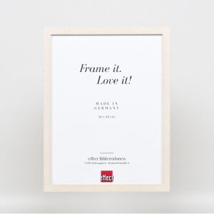 Efecto marco de madera perfil 33 blanco 30,5x91,5 cm cristal de museo