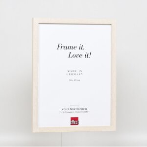 Efecto marco de madera perfil 33 blanco 30,5x91,5 cm cristal de museo