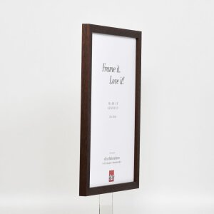Efecto marco de madera perfil 33 wengué 30,5x91,5 cm cristal de museo