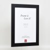 Efecto marco de madera maciza perfil 30 negro 30,5x91,5 cm cristal de museo