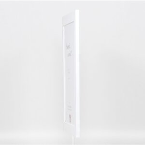 Efecto marco de madera maciza perfil 30 blanco 30,5x91,5 cm cristal de museo