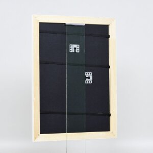 Marco barroco efecto madera perfil 37 blanco 30,5x91,5 cm cristal museo