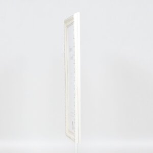 Marco barroco efecto madera perfil 37 blanco 30,5x91,5 cm cristal museo