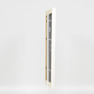 Marco barroco efecto madera perfil 37 blanco 30,5x91,5 cm cristal museo
