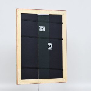 Efecto madera Marco barroco Perfil 37 plata antigua 30,5x91,5 cm Vidrio de museo