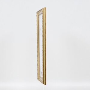 Efecto madera Marco barroco Perfil 37 plata antigua 30,5x91,5 cm Vidrio de museo