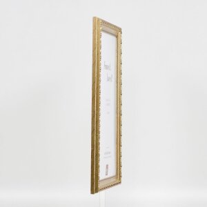 Efecto madera Marco barroco Perfil 37 plata antigua 30,5x91,5 cm Vidrio de museo