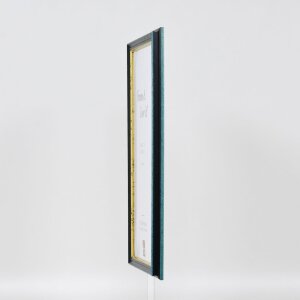 Efecto marco de madera perfil 21 azul 35x100 cm cristal acrílico