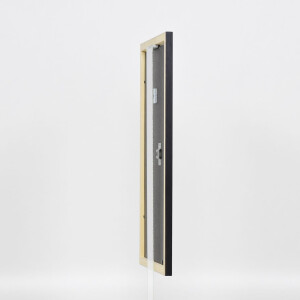 Efecto marco de madera perfil 2210 negro 35x100 cm cristal de museo