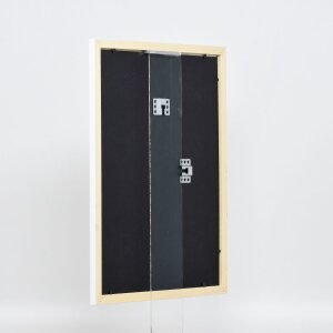 Efecto marco de madera perfil 2210 blanco 35x100 cm cristal de museo