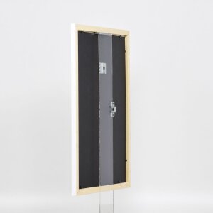 Efecto marco de madera perfil 2210 blanco 35x100 cm cristal de museo
