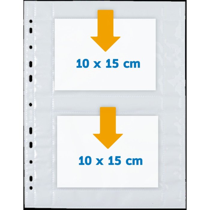 Fundas visibles Fotophan 10x15cm apaisadas blancas 250 fundas