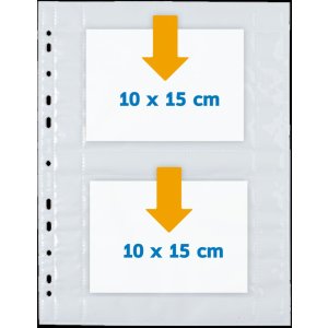 Fundas visibles Fotophan 10x15cm apaisadas blancas 250...