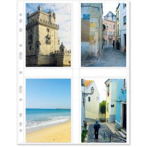 Fundas visibles Fotophan 10x15cm apaisadas blancas 250 fundas