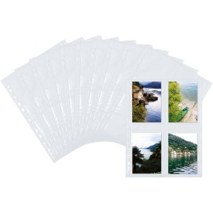 Bolsillos de fotofán HERMA 9x13cm alto blanco 10 bolsillos