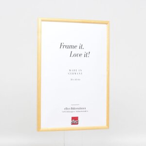 Efecto marco de madera maciza perfil 20 oro 35x50 cm cristal antirreflejos
