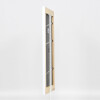 Efecto marco de madera maciza Perfil 30 blanco 35x50 cm cristal transparente