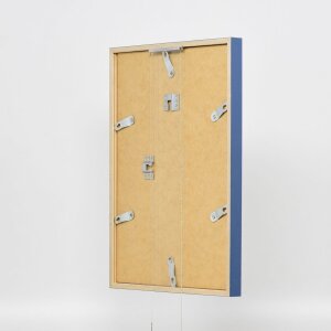Efecto marco de madera perfil 35 azul 35x50 cm cristal normal + separador