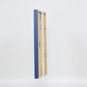 Efecto marco de madera perfil 35 azul 35x50 cm cristal normal + separador