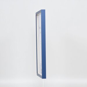 Efecto marco de madera perfil 35 azul 35x50 cm cristal normal + separador