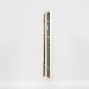 Efecto Marco de madera Perfil 38 blanco 35x50 cm Vidrio de museo
