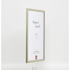 Efecto marco de madera maciza perfil 29 plata 35x50 cm cristal de museo