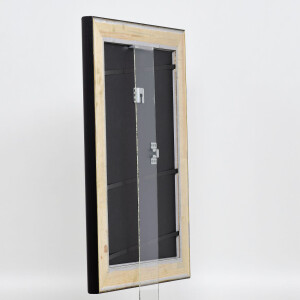 Efecto marco de madera perfil 95 negro 35x50 cm cristal antirreflectante