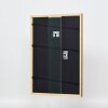 Efecto marco de madera maciza perfil 22 marrón-oro 40x40 cm cristal antirreflejo