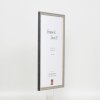 Efecto marco de madera maciza perfil 25 gris 40x40 cm cristal antirreflejos