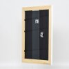 Efecto marco de madera maciza Perfil 30 blanco 40x40 cm cristal transparente