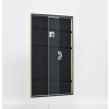 Efecto marco de madera maciza perfil 29 plata 40x40 cm cristal acrílico