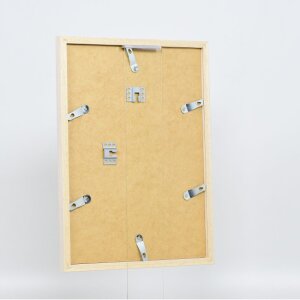 Efecto marco de madera perfil 33 blanco 40x40 cm cristal antirreflejo