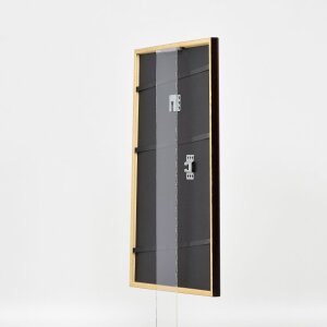 Efecto marco de madera perfil 23 marrón claro 40x40 cm cristal de museo